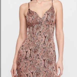 Express Women's Backless Slip Dress - Brown - Small/Petite